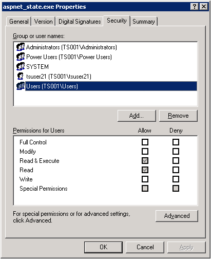 Restored NTFS permissions